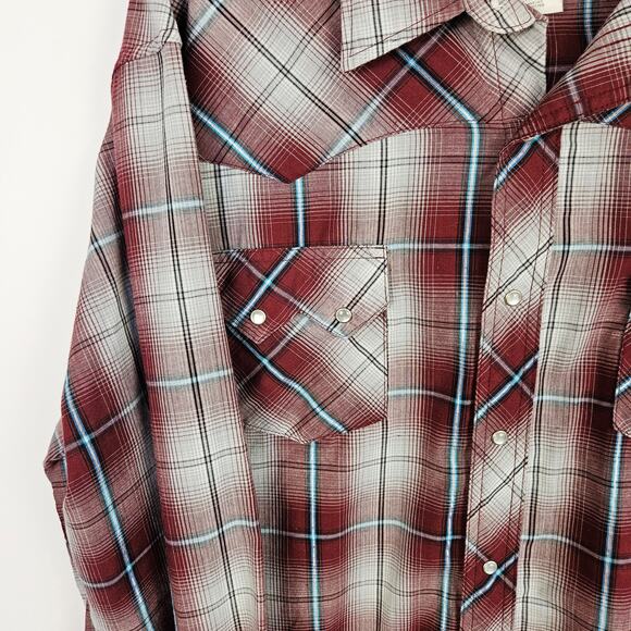 Wrangler Western Fashion Snap Shirt Mens Size XL XXL Pearl Snap Rodeo Cowboy - Picture 8 of 10